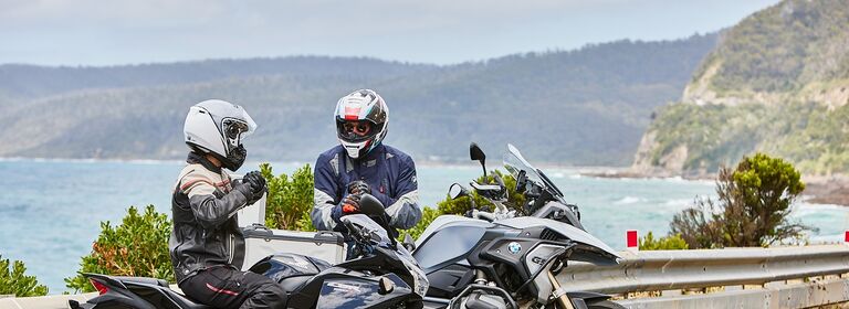 Riders meeting on the coast