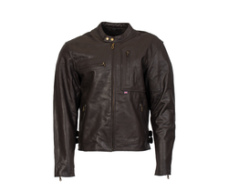1Tonne Classic Brown leather jacket front